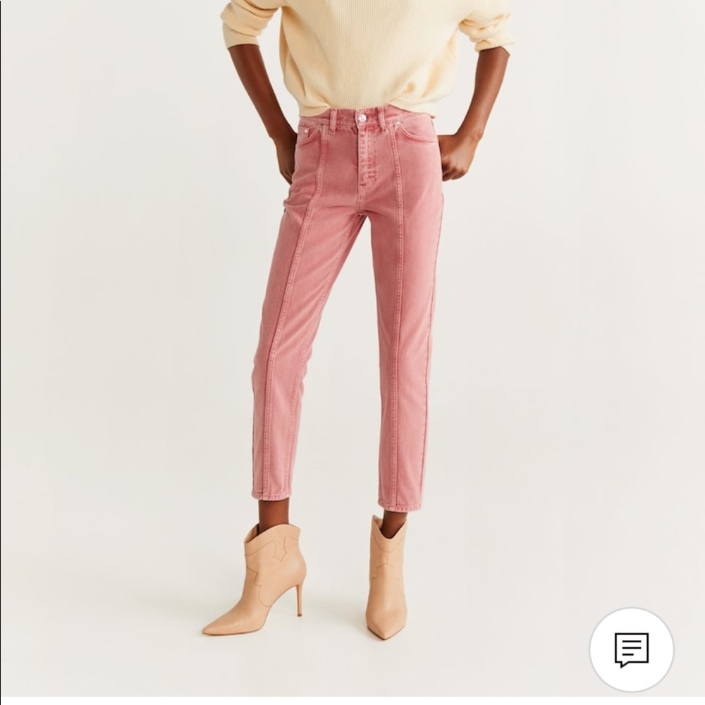 MANGO Pink Mom-Fit Jeans